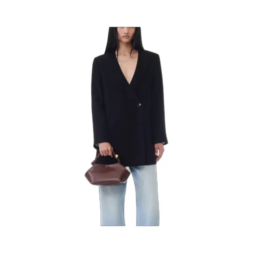 Ganni V-Neck Boxy Blazer