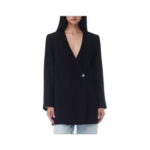 Ganni V-Neck Boxy Blazer