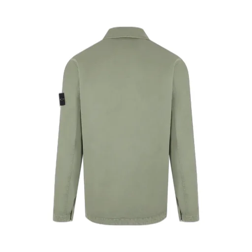 Zip-Up Stretch-Cotton Shirt Jacket