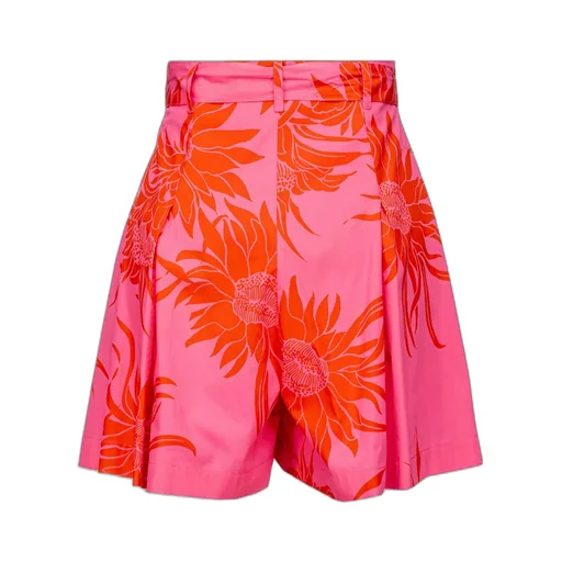 Pinko Graphic Printed Belted Shorts