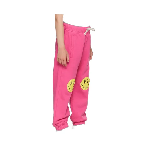 Palm Angels Kids Smiley-Patch Drawstring Track Pants