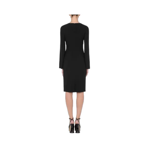 Moschino Smiley Buckled V-Neck Dress