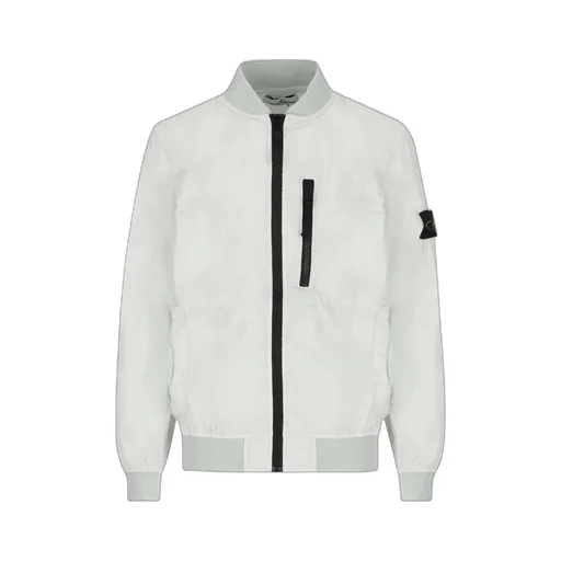Stone Island Junior Long-Sleeved Zip-Up Bomber Jacket