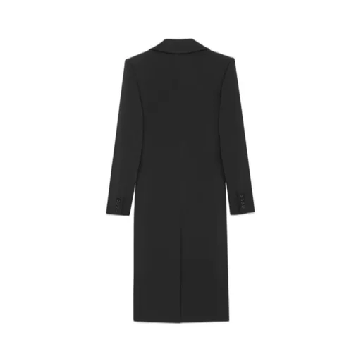 Single-Breasted Coat In Crepe Satin