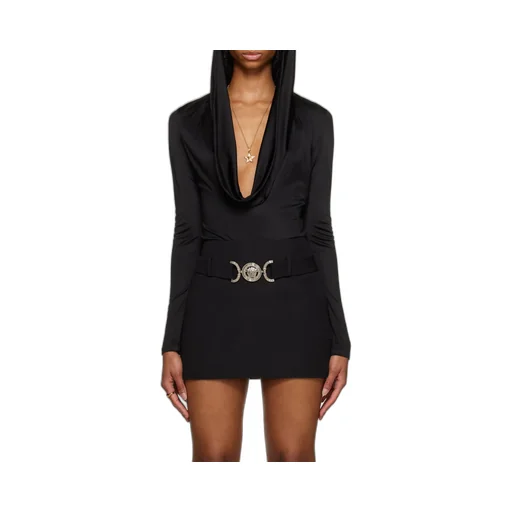Cowl-Neck Long-Sleeved Bodysuit