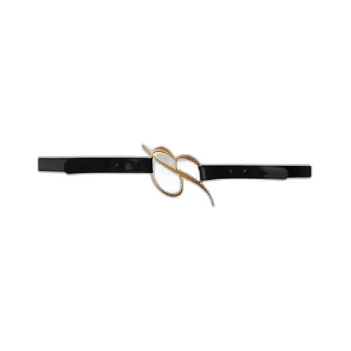 Blumarine Logo Plaque Patent Belt