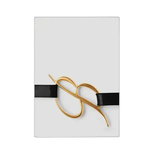 Blumarine Logo Plaque Patent Belt