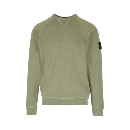 Stone Island Logo Patch Crewneck Sweatshirt