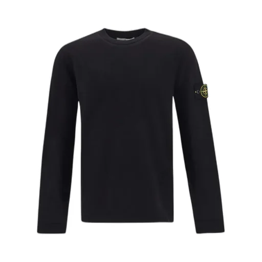 Stone Island Logo Patch Crewneck Knitted Jumper