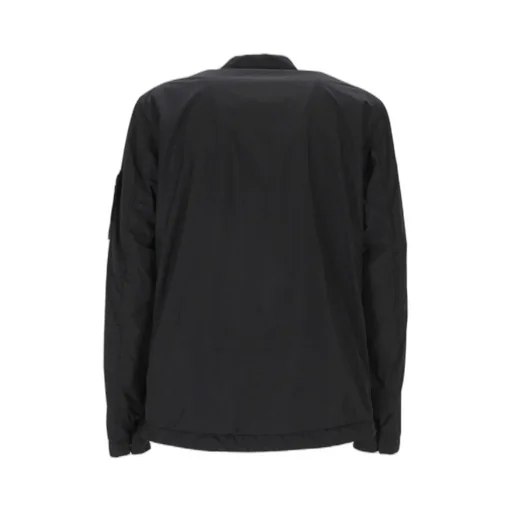 Stone Island Logo Patch Button-Up Overshirt Jacket