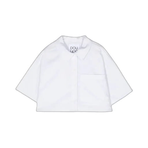 Douuod Kids Cropped Short-Sleeved Shirt