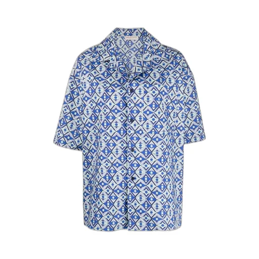 Geometric-Print Short-Sleeve Shirt