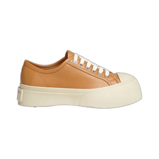 Brown Nappa Leather Pablo Lace-Up Sneaker
