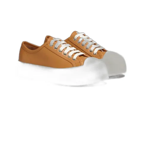 Brown Nappa Leather Pablo Lace-Up Sneaker