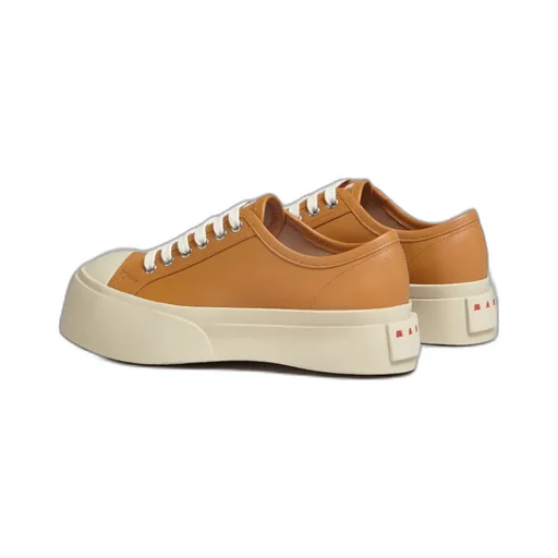 Brown Nappa Leather Pablo Lace-Up Sneaker