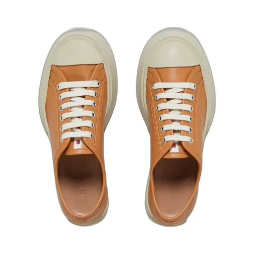 Brown Nappa Leather Pablo Lace-Up Sneaker