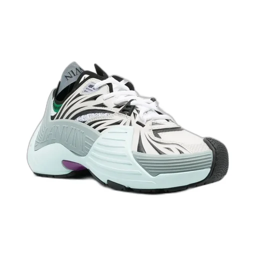 Lanvin Mesh Flash-X Lace-Up Sneakers