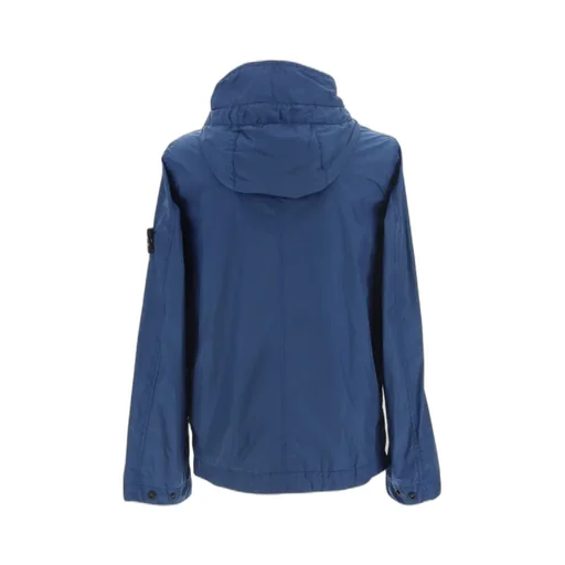 Stone Island Junior Logo Patch Hooded Zipped Jacket