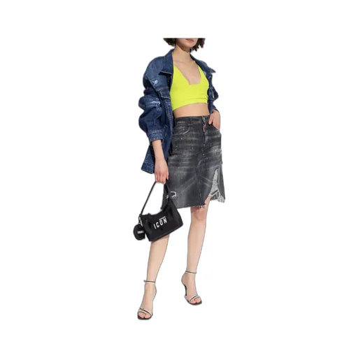 Rhinestone-Embellished Oversize Denim Jacket
