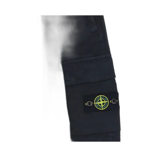 Stone Island Junior Button Detailed Logo Patch Shorts