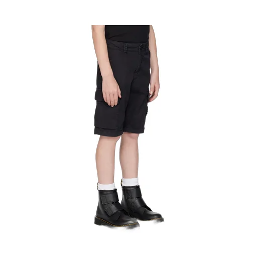 Stone Island Junior Button Detailed Logo Patch Shorts