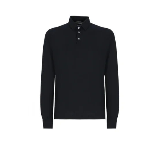 Zanone Ice Button Detailed Long-Sleeved Polo Shirt