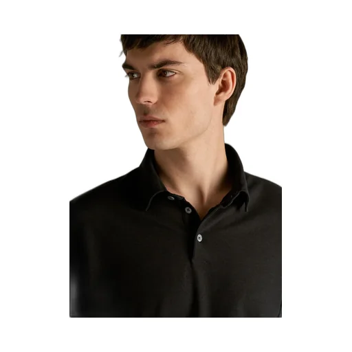 Zanone Ice Button Detailed Long-Sleeved Polo Shirt