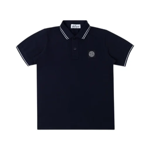 Compass-Patch Tipped Polo Shirt