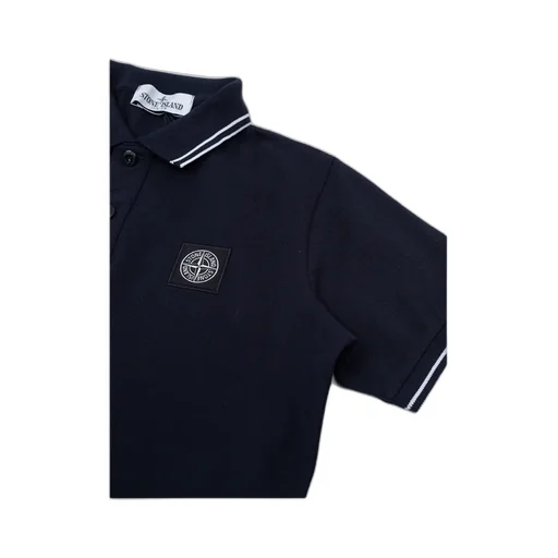 Compass-Patch Tipped Polo Shirt
