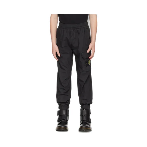 Compass-Motif Cotton Trousers