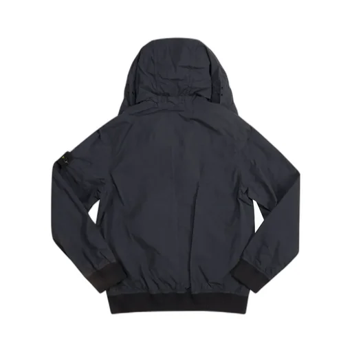 Stone Island Junior Logo Patch Zip-Up Hooded Jacket