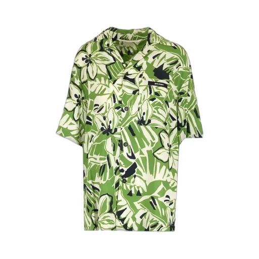 Hibiscus-Print Short-Sleeve Shirt