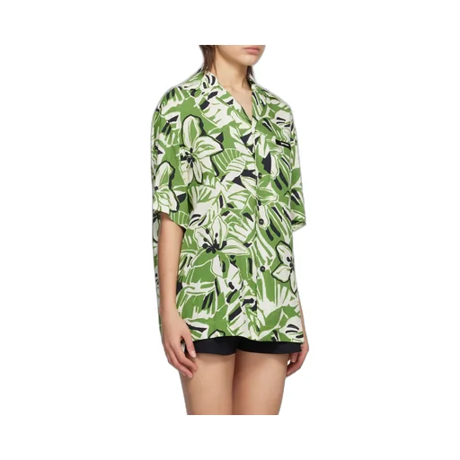 Hibiscus-Print Short-Sleeve Shirt
