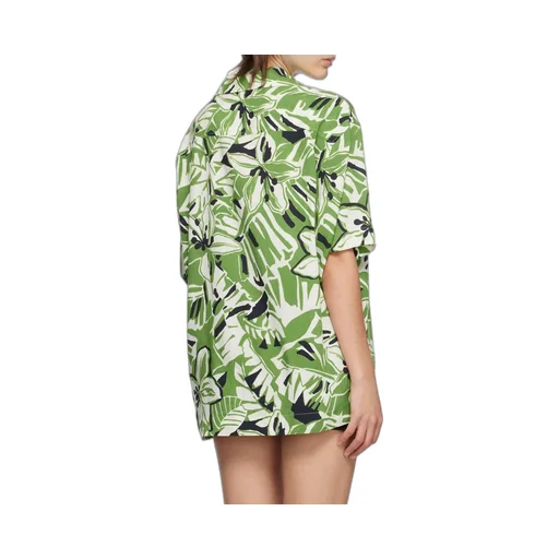Hibiscus-Print Short-Sleeve Shirt