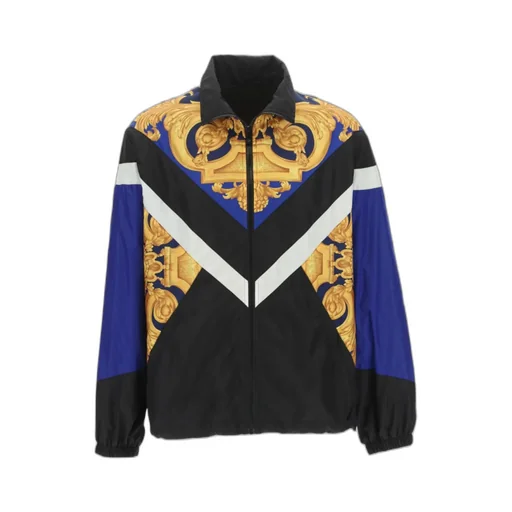 Versace Baroque Pattern Zip-Up Jacket