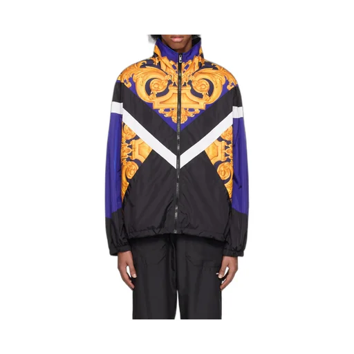 Versace Baroque Pattern Zip-Up Jacket
