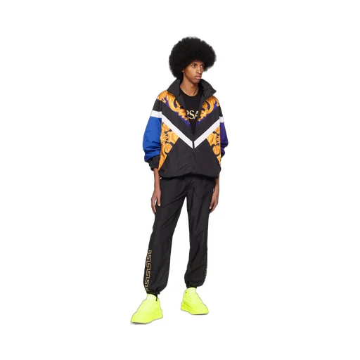 Versace Baroque Pattern Zip-Up Jacket