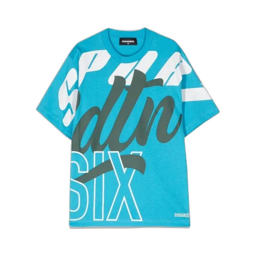 Dsquared2 Kids Letter Printed Drop Shoulder T-Shirt