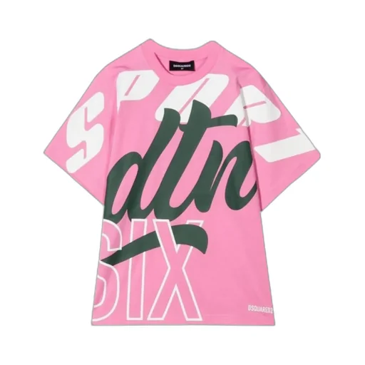 Dsquared2 Kids Allover Writing Printed T-Shirt