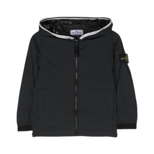 Logo-Patch Zip-Up Hooded Jacket
