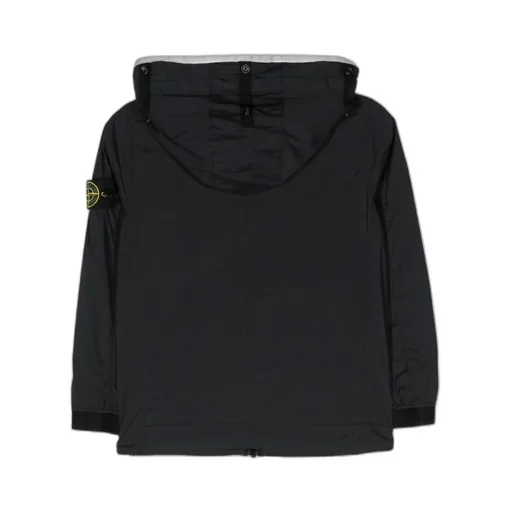 Logo-Patch Zip-Up Hooded Jacket
