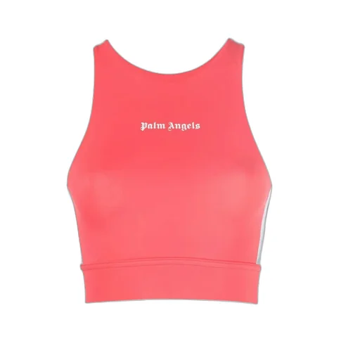 Logo-Print Cropped Vest Top