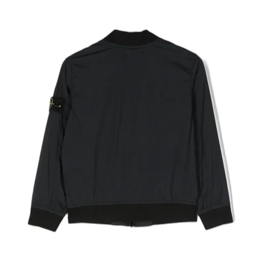 Logo-Patch Zip-Up Bomber Jacket