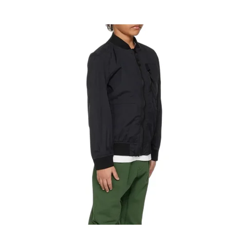 Logo-Patch Zip-Up Bomber Jacket