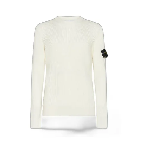 Stone Island Logo Patch Crewneck Knitted Jumper