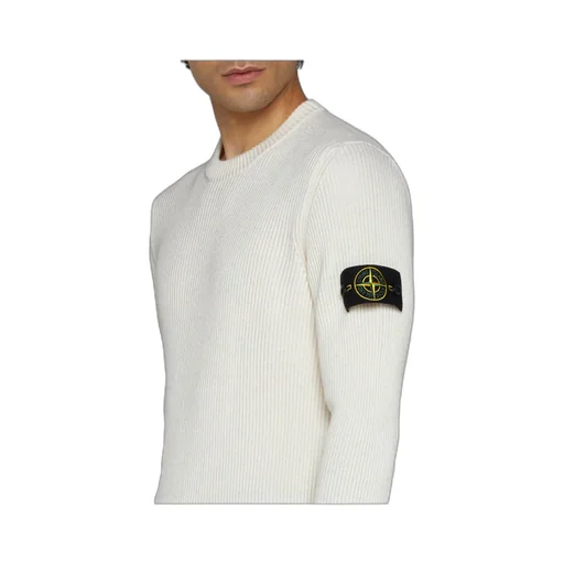 Stone Island Logo Patch Crewneck Knitted Jumper