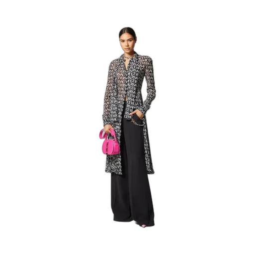 Versace Logo Print Sheer Midi Dress