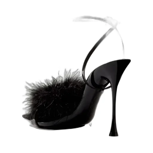 Spice Plume 95 Feather-Embellished Patent Leather Sandals