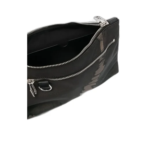 Off-White Logo Printed Zip-Up Clutch Bag