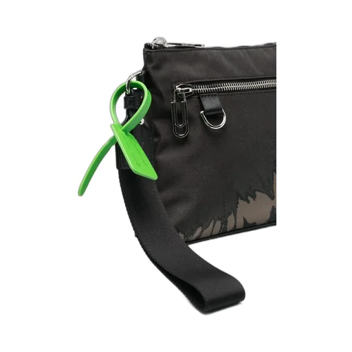 Off-White Logo Printed Zip-Up Clutch Bag